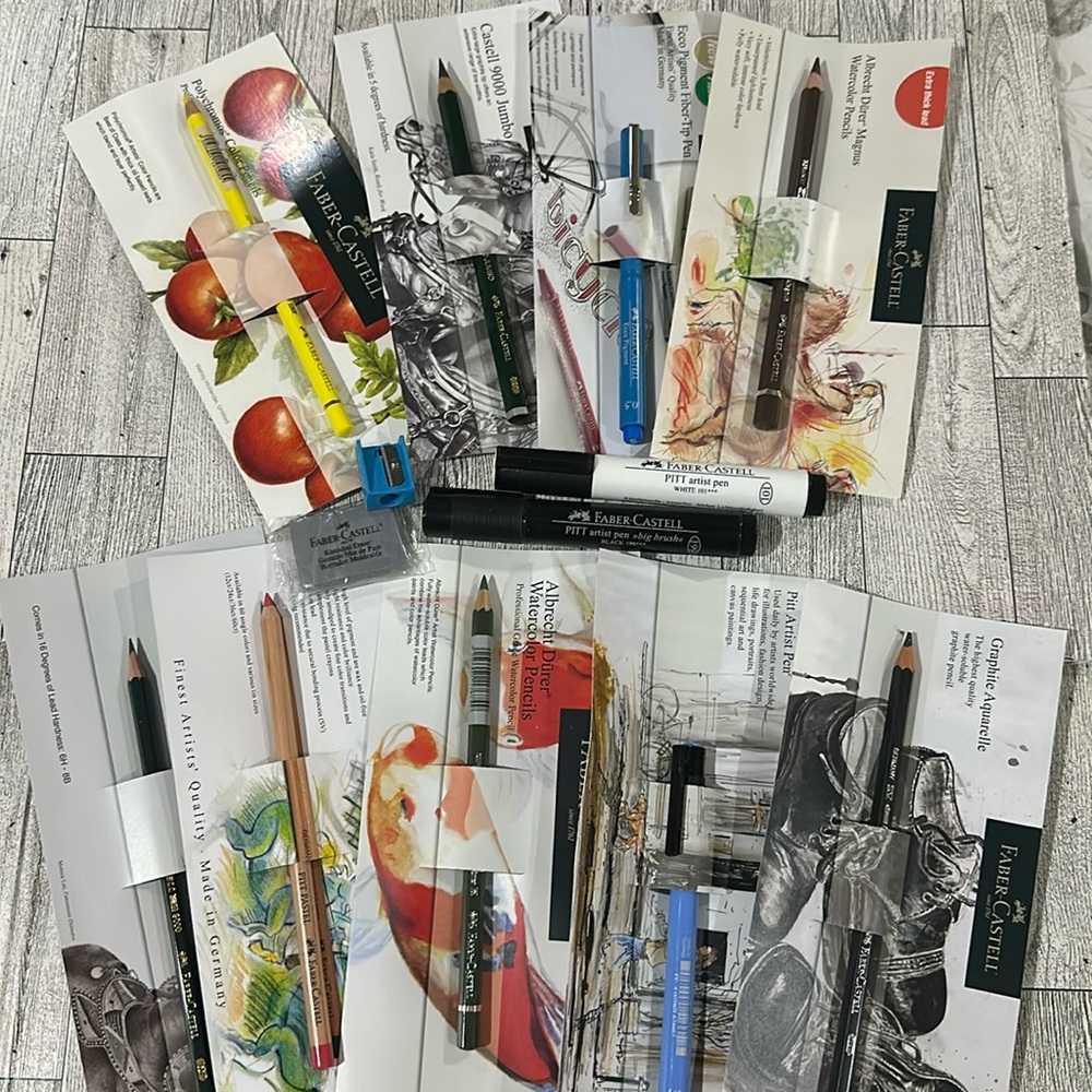 Faber Castell lot of 11 drawing pen and pencil’s new in package